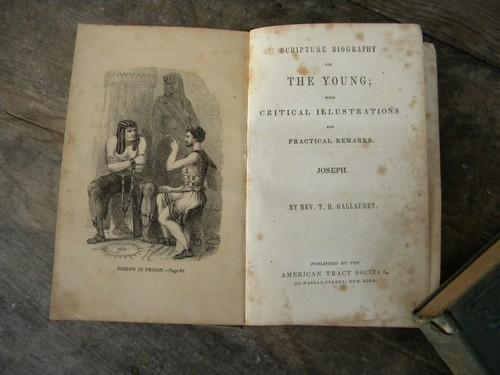 photo of antique bible stories Joseph, David and The Millennium early 1800s #7