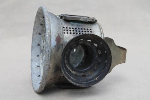 photo of antique bicycle carbide head light, Bett's Patent Headlight Co for restoration #9