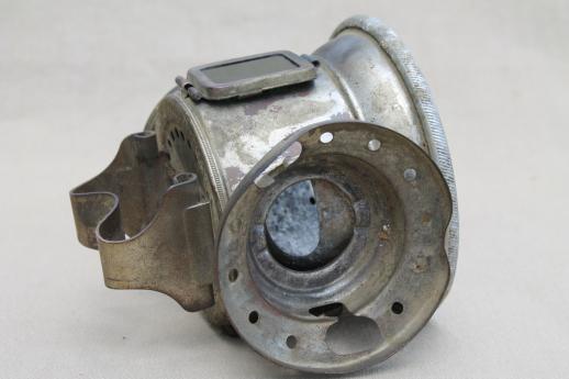 photo of antique bicycle carbide head light, Bett's Patent Headlight Co for restoration #10