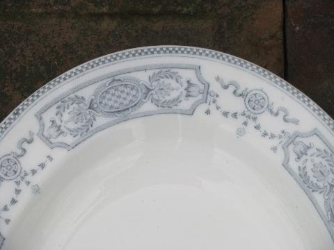 photo of antique blue and white china platter, Pontracina Johnson Bros England #2