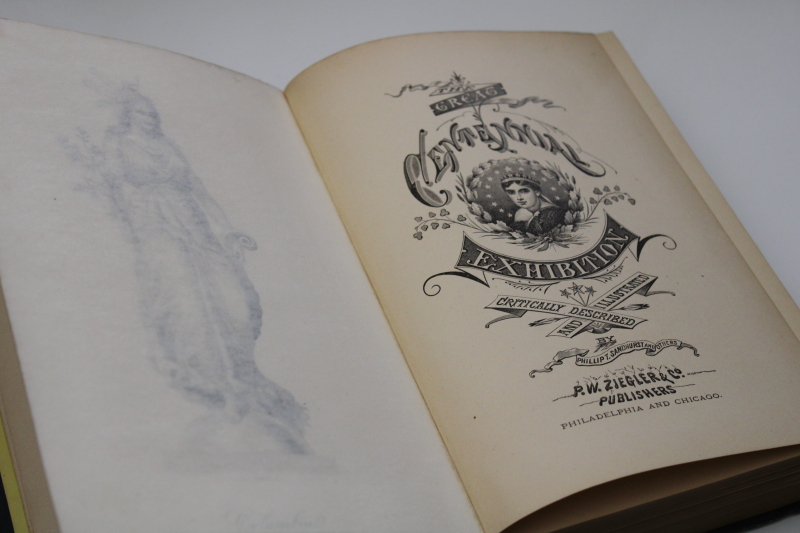photo of antique book 1876 Centennial Exhibition worlds fair in Philadelphia, arts & technology engravings #7