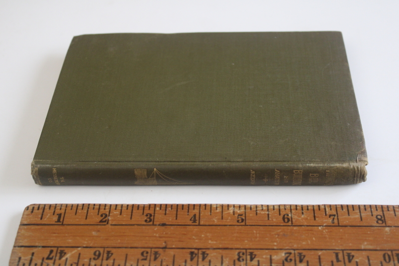 photo of antique book Boat Building for Amateurs dated 1902, gold embossed green cloth cover sailboats  #8