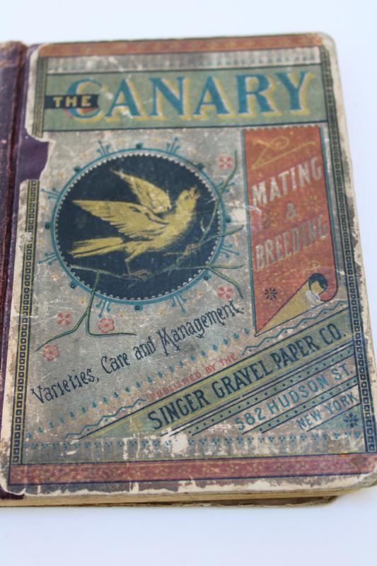 photo of antique book Canary bird raising cage birds breeding & care, types of canaries #2