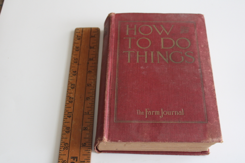 photo of antique book Farm Journal How To Do Things dated 1919, farming & home hints helps recipes  #1