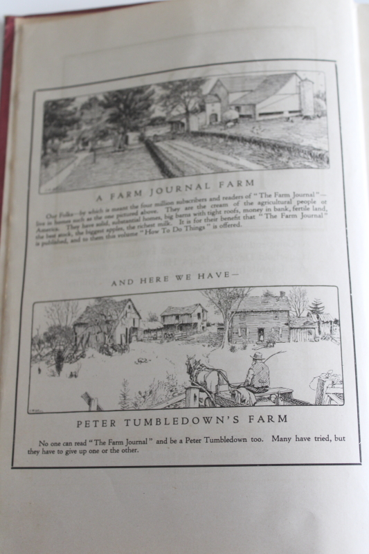 photo of antique book Farm Journal How To Do Things dated 1919, farming & home hints helps recipes  #5