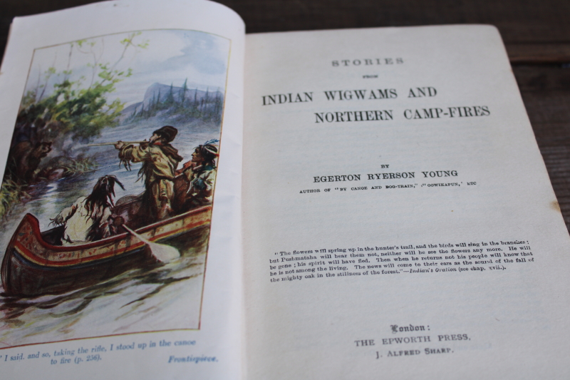 photo of antique book Stories from Indian Wigwams & Northern Campfires published in Great Britain early 1900s  #2
