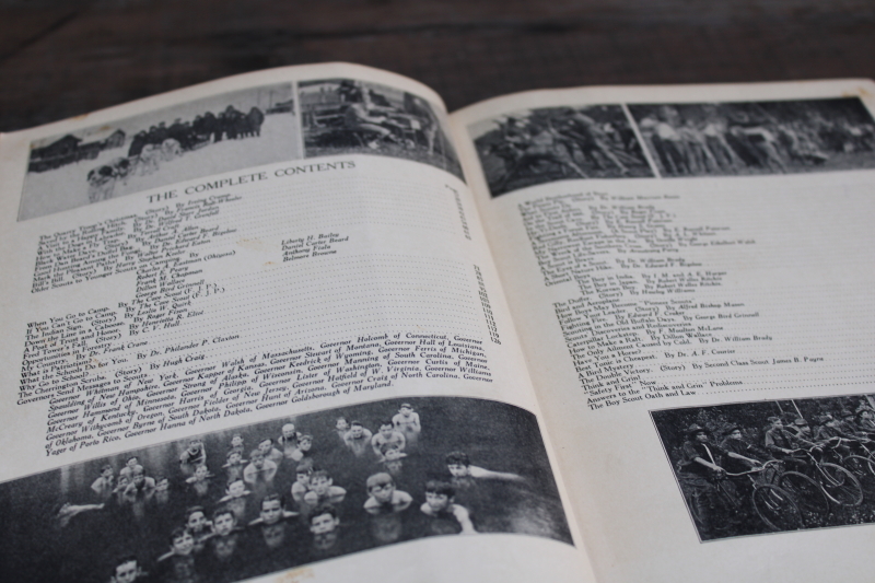 photo of antique book The Boy Scout's Year Book 1916, vintage uniform cover art, scout knowledge & creed #9