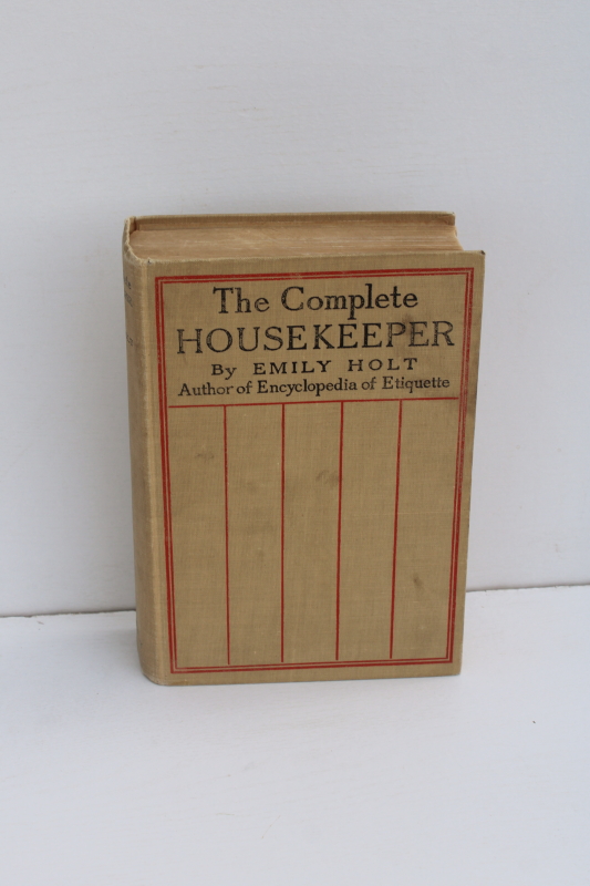 photo of antique book The Complete Housekeeper, early 1900s vintage home keeping, domestic skills  #1