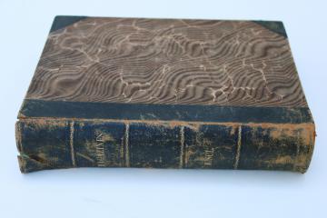 catalog photo of antique book marble boards leather binding Frank Leslie's magazines early 1900s