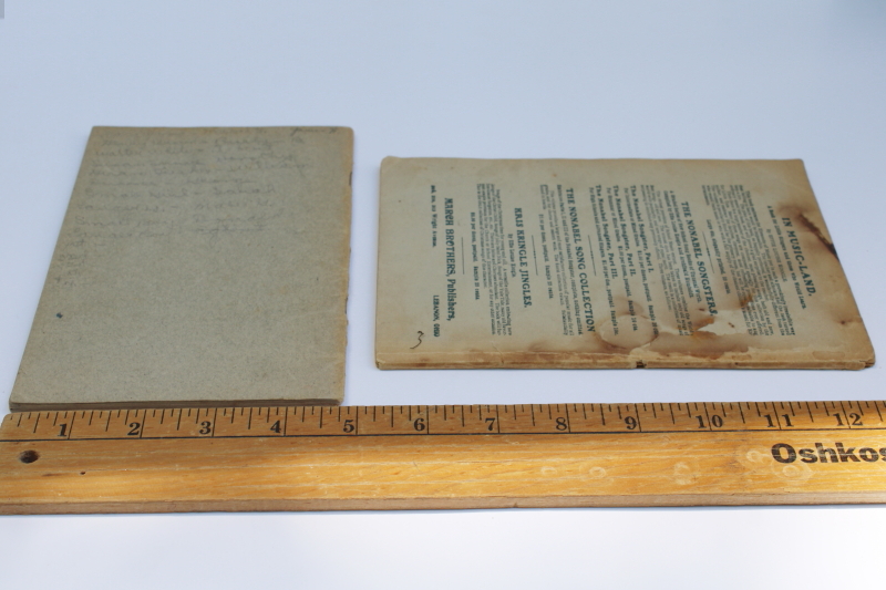 photo of antique books 1915 Christmas pageant recitation & Songs for little ones school concert play  #2