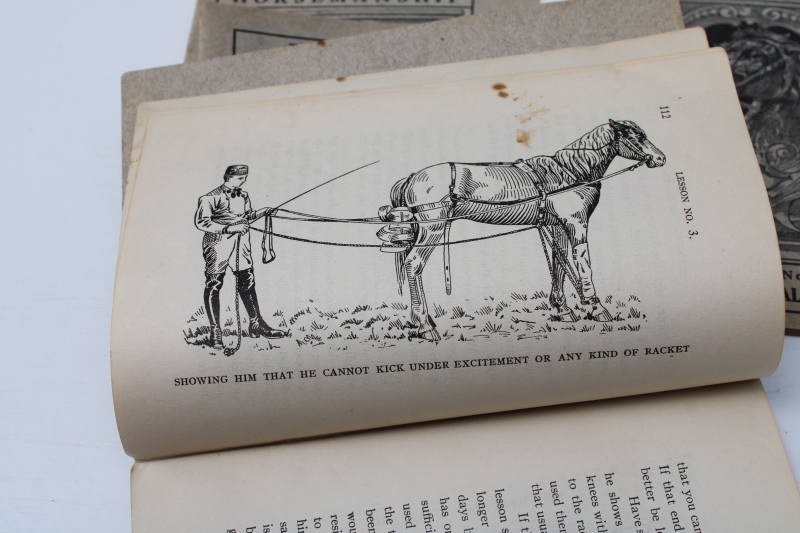 photo of antique books horse training & care, Prof Beery Mail Course in Horsemanship early 1900s vintage  #5