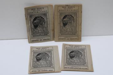 antique books horse training & care, Prof Beery Mail Course in Horsemanship early 1900s vintage 
