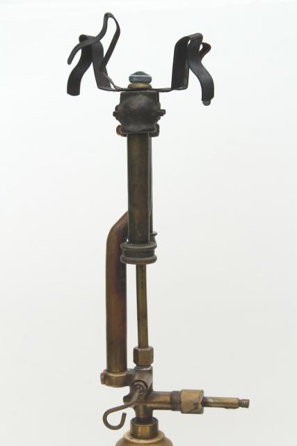 photo of antique brass Sunshine of the Night Coleman gas lamp, early 1900s vintage lantern light  #12