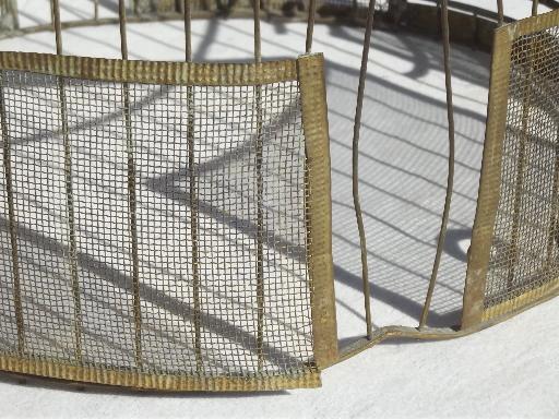 photo of antique brass beehive birdcage w/ table stand, Victorian vintage bird cage  #2