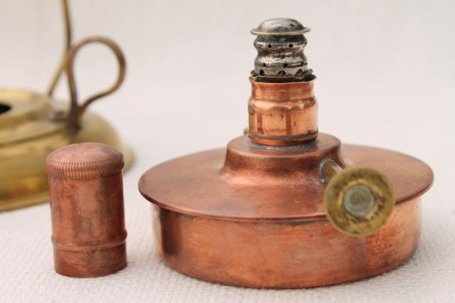 photo of antique brass & copper camp stove vintage  alcohol stove for camping backpacking #11