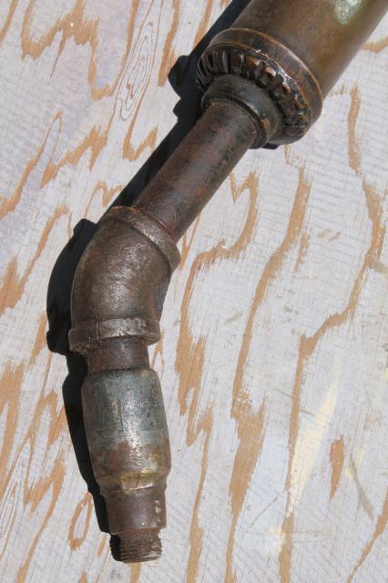 photo of antique brass grease gun, industrial vintage tool Chapman Products #10