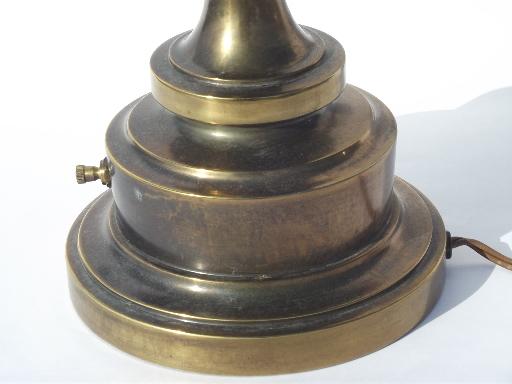 photo of antique brass vintage Stiffel label table lamp, working 3-way switch #3