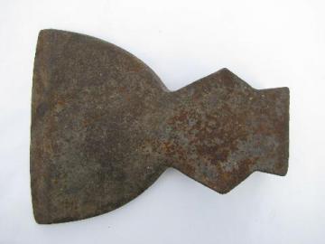 catalog photo of antique broadaxe hatchet / axe head for hand hewed beams etc.