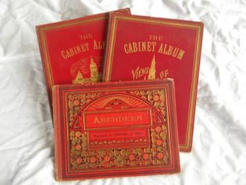 catalog photo of antique cabinet albums engravings of Scotland Edinburgh/Glasgow/Aberdeen