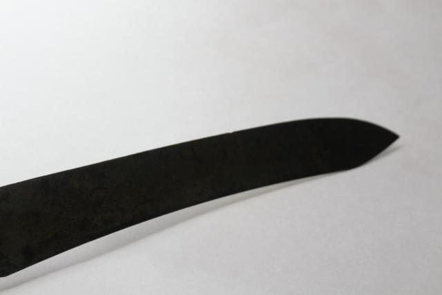 photo of antique carving knife w/ ivory celluloid handle, blade marked Landers Frary Clark #10