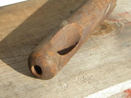 photo of antique cast iron window sash weight for garden or farm yard gate #1 #3