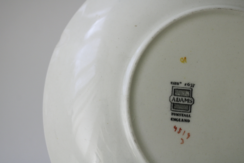 photo of antique child's bowl w/ rooster, Edwardian vintage motto ware Save Your Breath To Cool Your Porridge #4