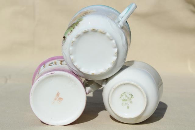 photo of antique china Baby cups, Victorian Edwardian era nursery dishes, infant gifts #2