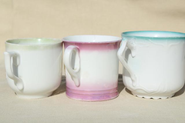 photo of antique china Baby cups, Victorian Edwardian era nursery dishes, infant gifts #9