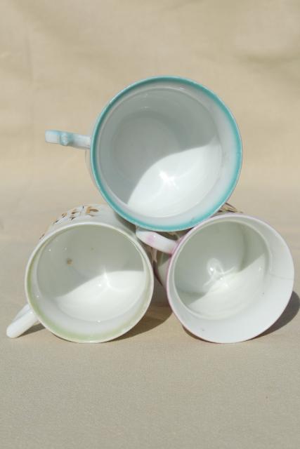 photo of antique china Baby cups, Victorian Edwardian era nursery dishes, infant gifts #10