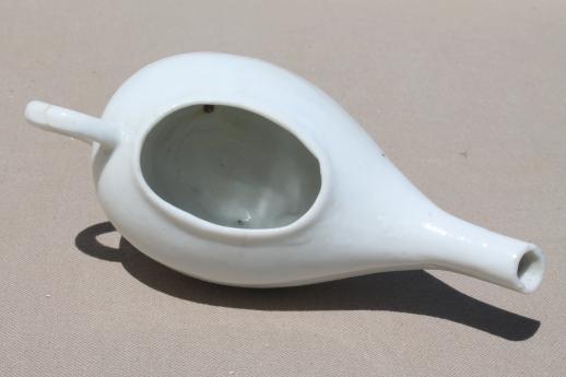 photo of antique china baby feeder, Victorian vintage baby feeding pitcher for infants #5