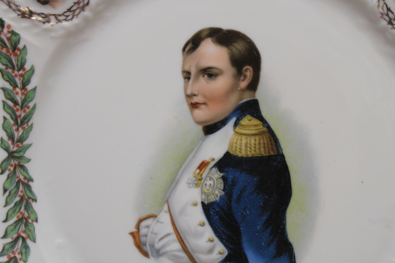 photo of antique china plate, portrait of Napoleon Bonaparte, cameos of ladies of the court #2