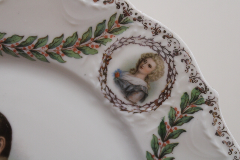 photo of antique china plate, portrait of Napoleon Bonaparte, cameos of ladies of the court #3