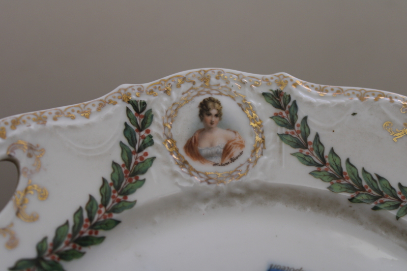 photo of antique china plate, portrait of Napoleon Bonaparte, cameos of ladies of the court #5