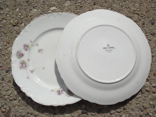 photo of antique china plates lot, assorted old floral patterns to mix and match #9