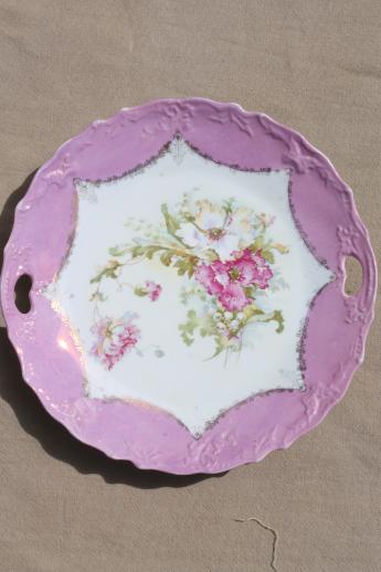 photo of antique china serving plates, trays to hold petit fours or tea sandwiches #3