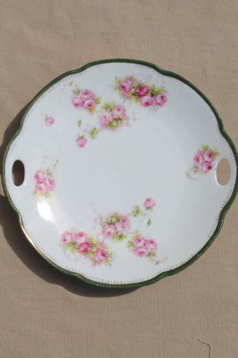 photo of antique china serving plates, trays to hold petit fours or tea sandwiches #4