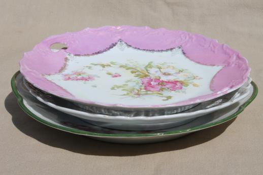 photo of antique china serving plates, trays to hold petit fours or tea sandwiches #5