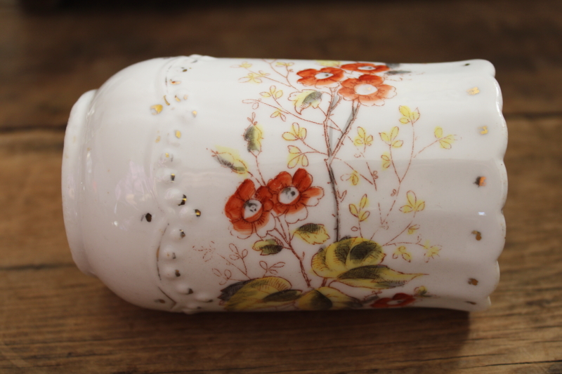 photo of antique china tumbler toothbrush holder vase, Made in Germany mark early 1900s #2