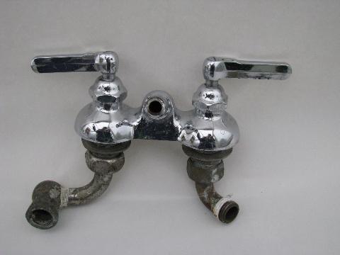 photo of antique deco vintage McDonald chrome shower/bath tub faucet #1