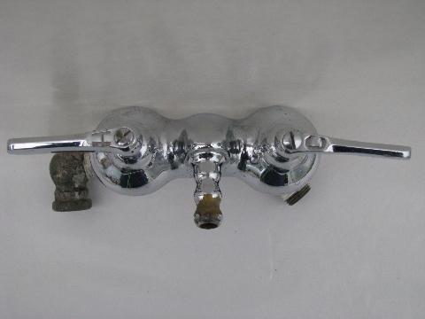 photo of antique deco vintage McDonald chrome shower/bath tub faucet #2