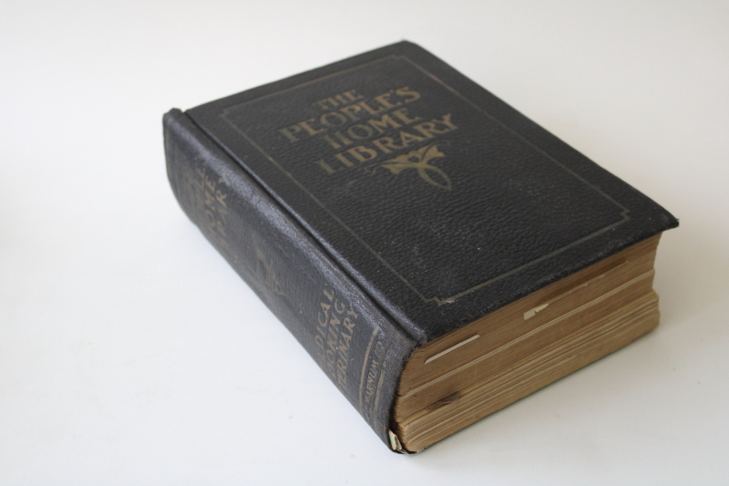 photo of antique early 1900s book Peoples Home Library Medical, Cooking, Veterinary guide #1