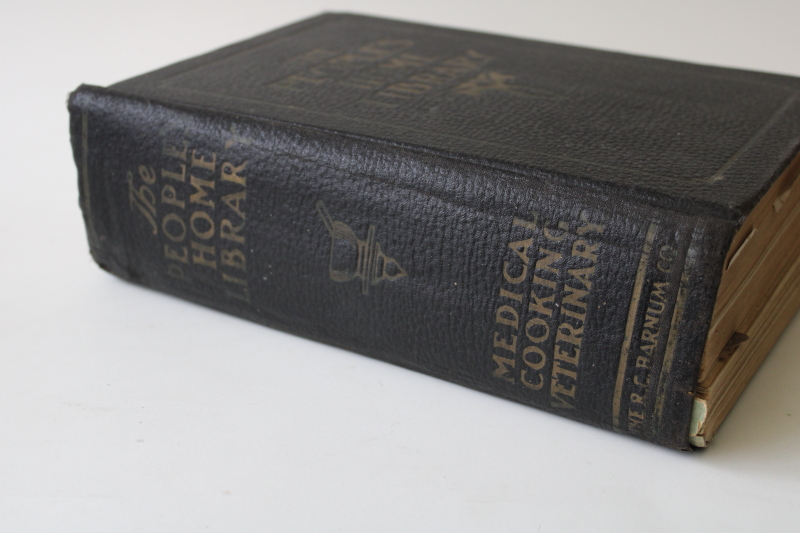 photo of antique early 1900s book Peoples Home Library Medical, Cooking, Veterinary guide #6