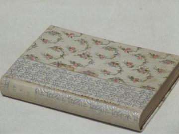 catalog photo of antique early 1900s book w/ floral cover art, life & teachings of Buddha