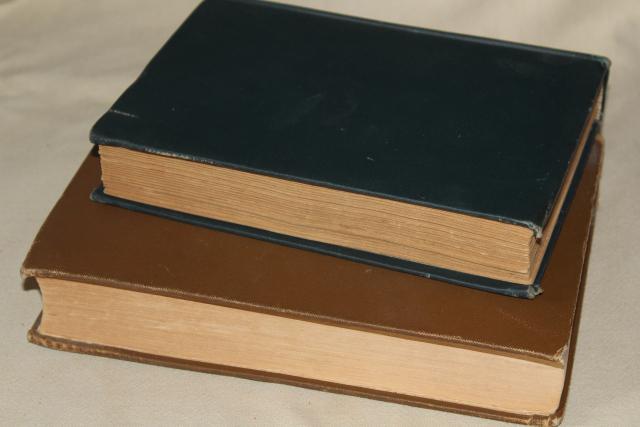 photo of antique & early century books w/embossed art bindings, rustic western camp decor #4