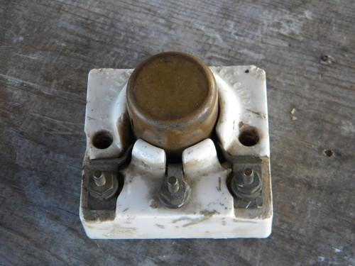 photo of antique early electric lightning arrester Cook Electric Co, Chicago #1