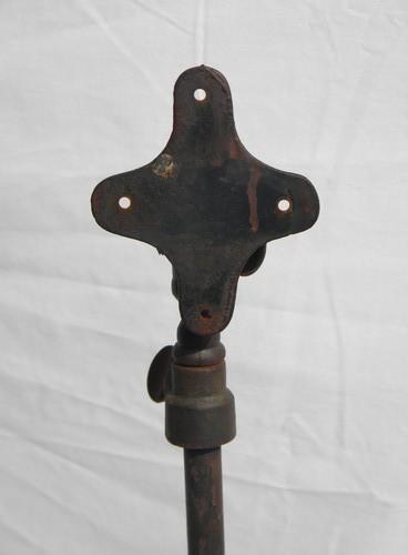 photo of antique early industrial vintage iron adjustable work light stand #5