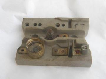 catalog photo of antique early industrial/architectural fuse holder with mica bottom socket