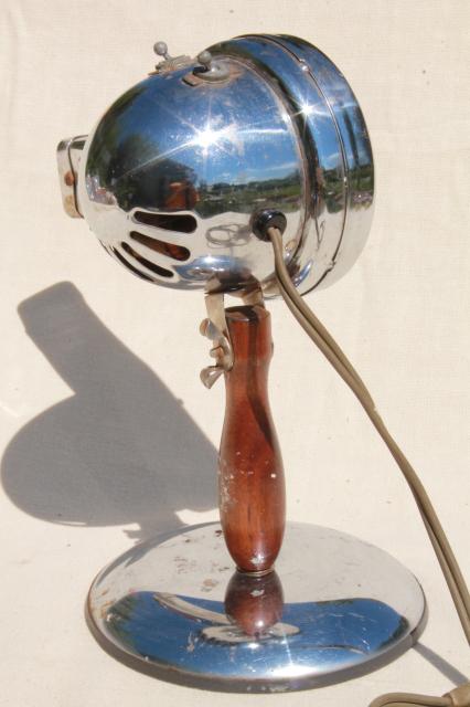 photo of antique electric hairdryer  vintage chrome Superior Electric portable w/ stand #7