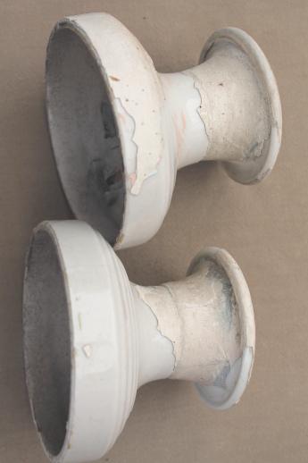 photo of antique electric light fixtures, white porcelain ceiling lights vintage 1920s #9