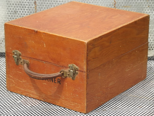 photo of antique electrical power supply, vintage  meter w/bakelite panel & wood case #5